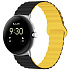 Ремешок - WB32 Универсальный 22мм силикон на магните (black/yellow)