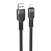 Кабель USB - Apple lightning Hoco U110 12W 120см 2,4A  (black)