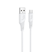 Кабель USB - micro USB Hoco X58 Airy silicone 15W 100см 3A  (white)