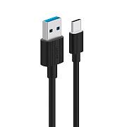 Кабель USB - Type-C Celebrat CB-09T  100см 2,1A  (black)