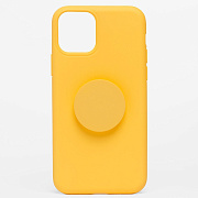 Чехол-накладка - SC161 с попсокетом для "Apple iPhone 11 Pro" (yellow) ..