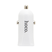Адаптер Автомобильный с кабелем Hoco Z12 2USB/5V/2.4A +lightning (white)
