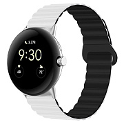 Ремешок - WB32 Универсальный 22мм силикон на магните (white/black)