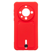 Чехол-накладка - SC304 с картхолдером для "Huawei Mate 60 Pro+" (red)