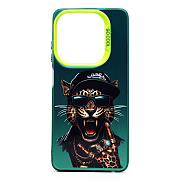 Чехол-накладка - PC094 для "Infinix Hot 40i" (леопард) (transparent/black) (233867)