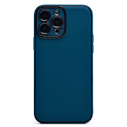 Чехол-накладка - PC084 экокожа для "Apple iPhone 13 Pro Max" (blue) (219669)