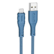 Кабель USB - micro USB Hoco X67 (silicone)  100см 2,4A  (blue)