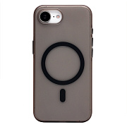 Чехол-накладка - SM038 SafeMag для "Apple iPhone 16e" (black/matte transparent)
