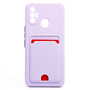 Чехол-накладка - SC315 с картхолдером для "Tecno Spark 7 (2021)" (light violet)