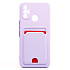 Чехол-накладка - SC315 с картхолдером для "Tecno Spark 7 (2021)" (light violet)