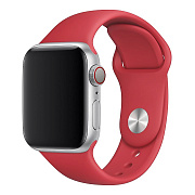Ремешок - ApW Sport Band Apple Watch 38/40/41 mm силикон на кнопке (L) (dark coral)
