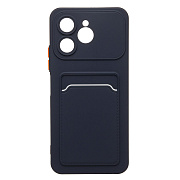 Чехол-накладка - SC337 с картхолдером для "Tecno Spark 40" (dark blue) (241209)