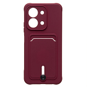 Чехол-накладка - SC304 с картхолдером для "Xiaomi Redmi 15C/Poco C85" (bordo)
