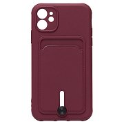 Чехол-накладка - SC304 с картхолдером для "Apple iPhone 11" (bordo) (208472)