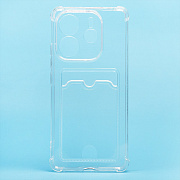 Чехол-накладка - SC276 с картхолдером для "Xiaomi Redmi Note 14 4G" (transparent) (239944)