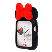 Чехол для часов - TPU Case для "Apple Watch 42 mm" (001) (black/red)