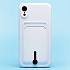 Чехол-накладка - SC304 с картхолдером для "Apple iPhone XR" (white) (208680)