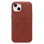 Чехол-накладка Cellis SM031 SafeMag для "Apple iPhone 13/iPhone 14" Натуральная кожа (brown) (237489)