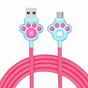Кабель USB - micro USB Joy Room S-M125 10W 100см 2A  (rose/sky blue)