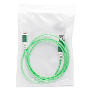 Кабель USB - Apple lightning - Luminous  100см 2A  (green)