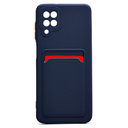 Чехол-накладка - SC315 с картхолдером для "Samsung SM-A125 Galaxy A12" (dark blue) 