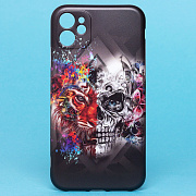 Чехол-накладка - SC185 для "Apple iPhone 11" (002) (black/orange)