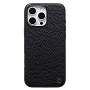 Чехол-накладка Cellis SM030 SafeMag для "Apple iPhone 16 Pro Max"  Натуральная кожа зернистая (black) (237481)