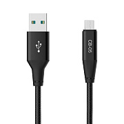 Кабель USB - micro USB Celebrat CB-05M  100см 2,4A  (black)