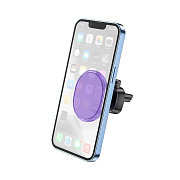 Держатель автомобильный Hoco магнитный H1 Crystal в дефлектор (purple)