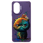 Чехол-накладка - SC335 для "Realme C67 4G"  (кот) (violet) (233139)