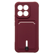 Чехол-накладка - SC304 с картхолдером для "Honor X8c" (bordo) (239106)