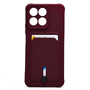 Чехол-накладка - SC304 с картхолдером для "Honor X7c" (bordo) (238284)