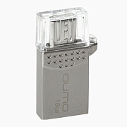 Флэш накопитель USB/MicroUSB 16 Гб Qumo Keeper OTG .. (silver) 