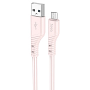 Кабель USB - micro USB Hoco X97 Crystal 12W 100см 2,4A  (light pink)