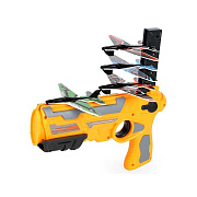 Игрушечное оружие - Пистолет катапульта с летающими самолетами big (orange)