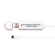 Внешний аккумулятор - CC01 Mini 500mAh Micro USB/USB (white)