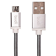 Кабель USB - micro USB budi M8J172M  100см 1,5A  (silver)