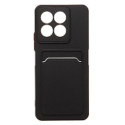 Чехол-накладка - SC337 с картхолдером для "Honor X6c" (black) (241227)