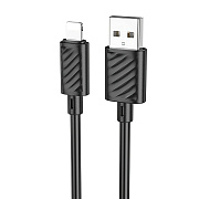 Кабель USB - Apple lightning Hoco X88 12W 100см 2,4A  (black)