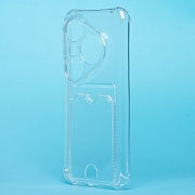 Чехол-накладка - SC276 с картхолдером для "Huawei Pura 80 Pro" (transparent) (240804)