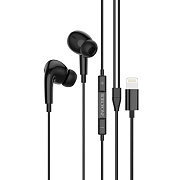 Проводные наушники с микрофоном внутриканальные Borofone BM85 Pro Native Lightning  (black)