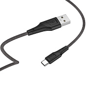 Кабель USB - micro USB Hoco X58 Airy silicone 12W 100см 2,4A  (black)