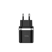 Адаптер Сетевой Hoco C12Q QC3.0 USB 3A/18W (black)