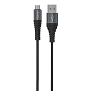 Кабель USB - micro USB Hoco X38 Cool Charging 12W 100см 2,4A  (black)