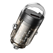 Адаптер Автомобильный с кабелем Borofone BZ29A 36W PD18W+QC3.0 USB/Type-C/5V/3A (Type-C/Type-C) (black)