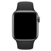 Ремешок - ApW Sport Band Apple Watch 42/44/45/49 mm силикон на кнопке (S) (black)