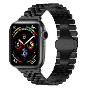 Ремешок - ApW35 металл блочный на застежке Apple Watch 42/44/45/49 mm (black)