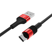 Кабель USB - Type-C Borofone BX21 Outstanding 15W 100см 3A  (red)