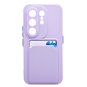 Чехол-накладка - SC337 с картхолдером для "Tecno Camon 50" (light violet)