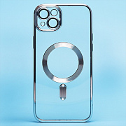 Чехол-накладка - SM011 SafeMag для "Apple iPhone 14 Plus" (silver)